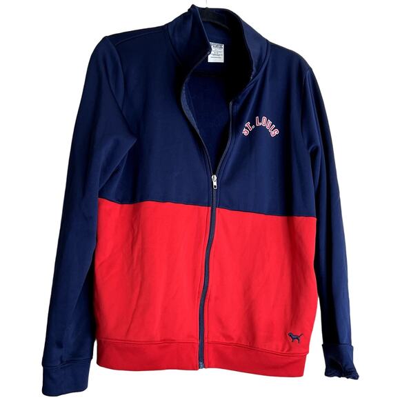 St. Louis Cardinals PINK Victoria's Secret Jacket Sweater Women Medium Baseball - Picture 1 of 11